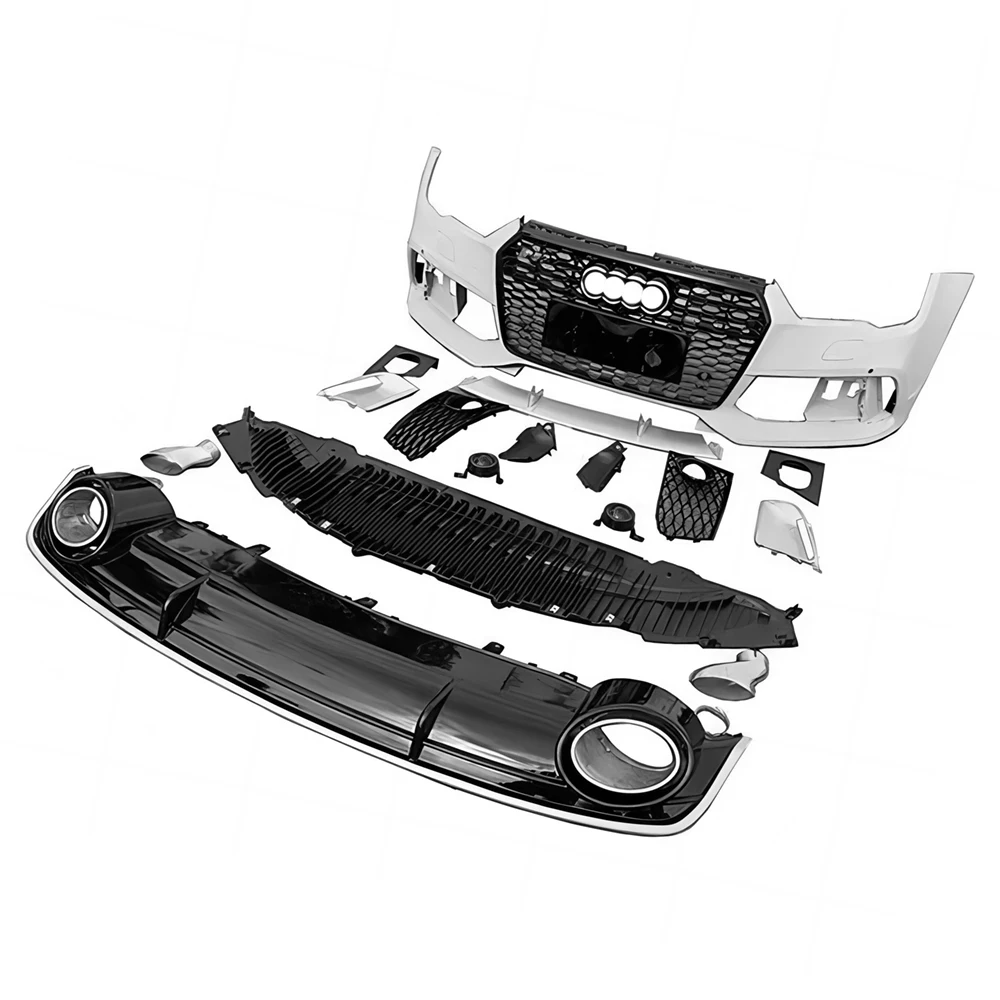 Полный комплект кузова в стиле RS7 для Audi A7 16-19 передний бампер с решеткой задний