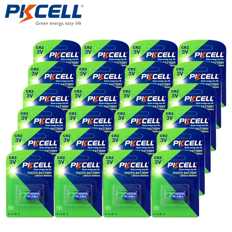 

(Pack of 24) PKCELL Ultra CR2 DL-CR2 3V Photo Lithium Battery Batteries For Cameras 10years shelf life