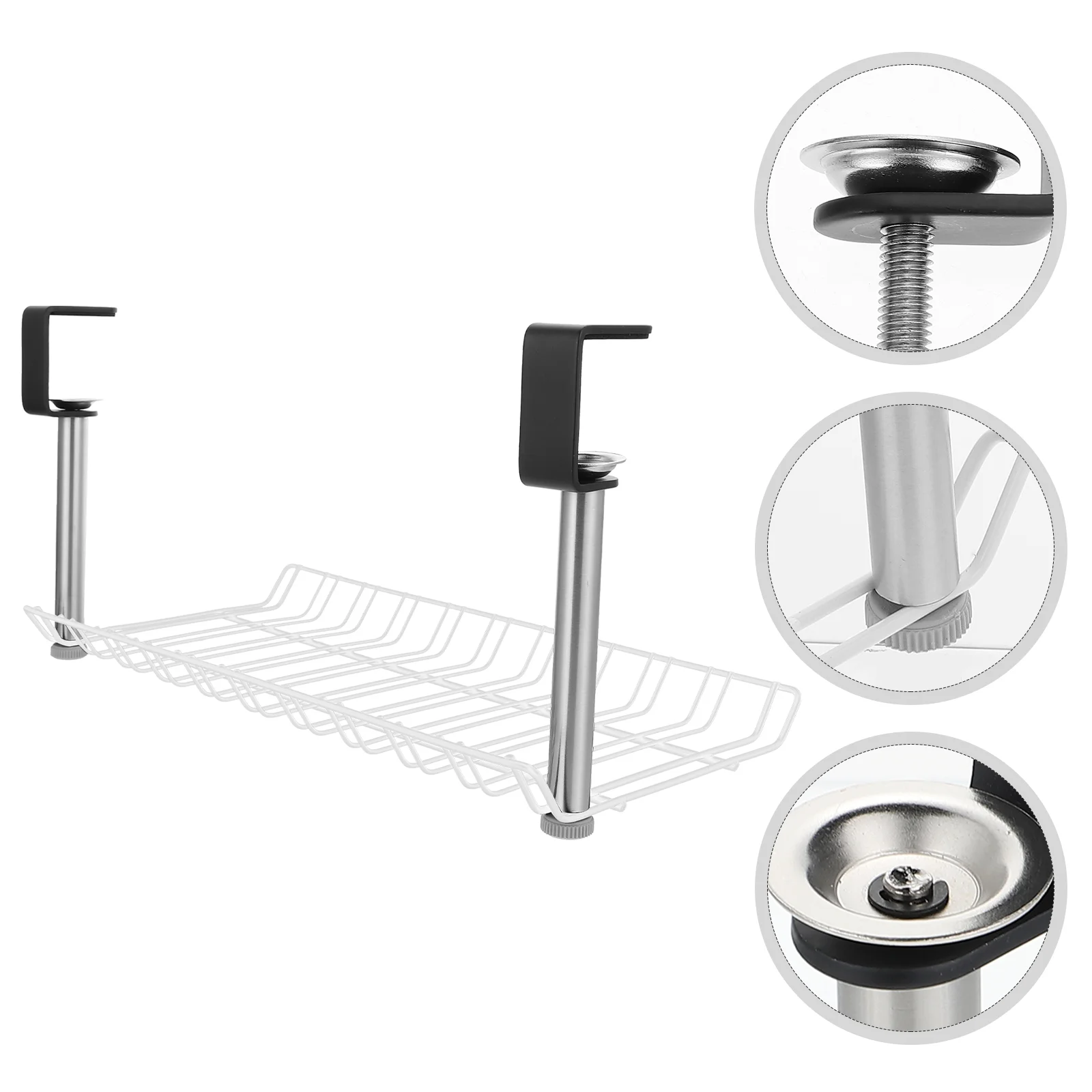 

Desk Cabletray Organizer Management Wire Rack Cord Storage Basket Set Officemetal Organizers Table