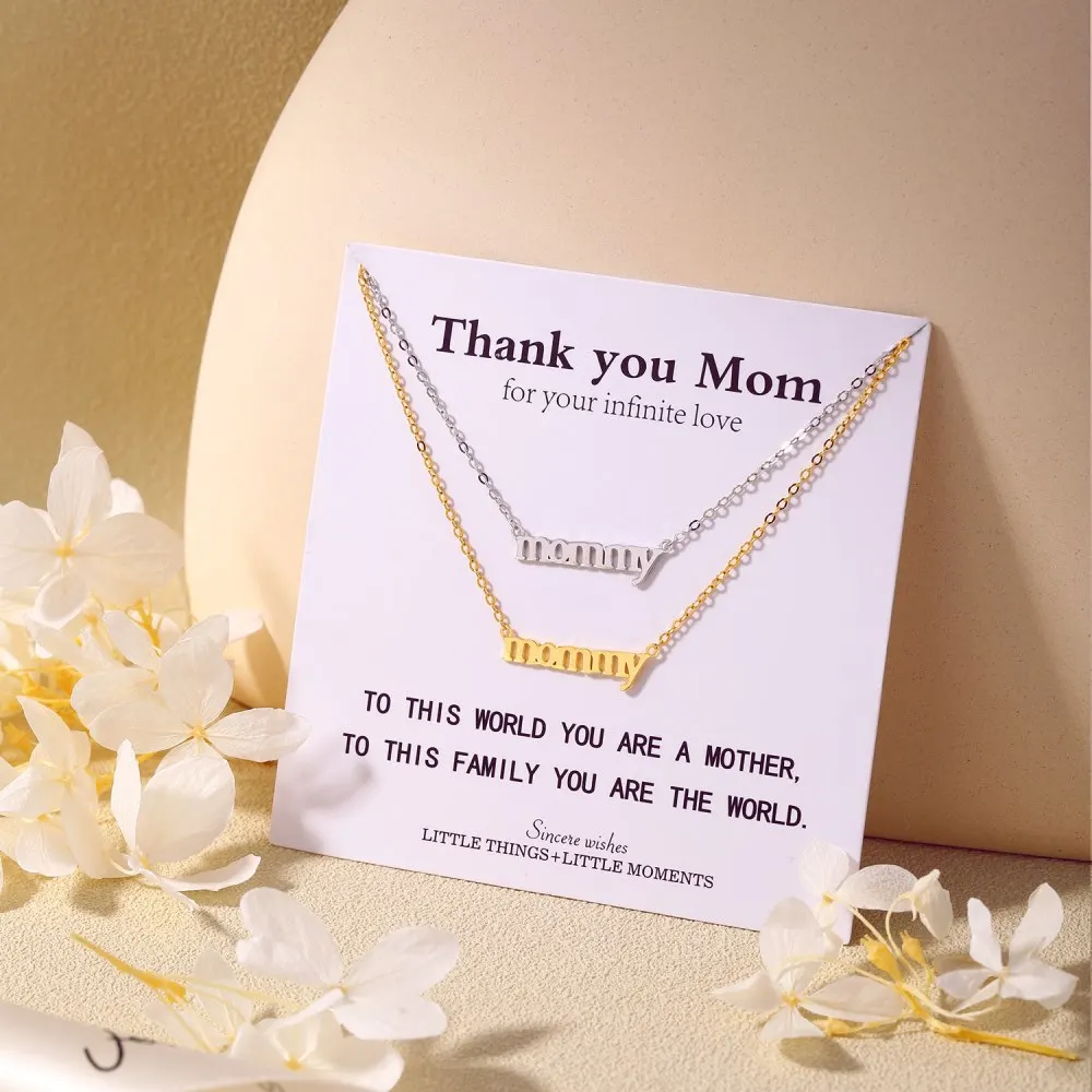 Titanium Letter Necklace Fashion INSTAGRAM Style Mother's Day Gift Jewelry Snake Bone Chain Necklace For Women