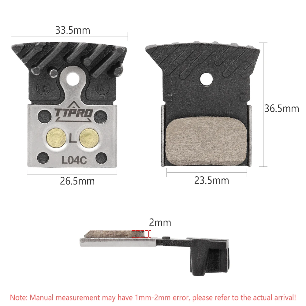 TTPRO SP-L04C Металлические дисковые тормозные колодки MTB для шоссейного велосипеда
