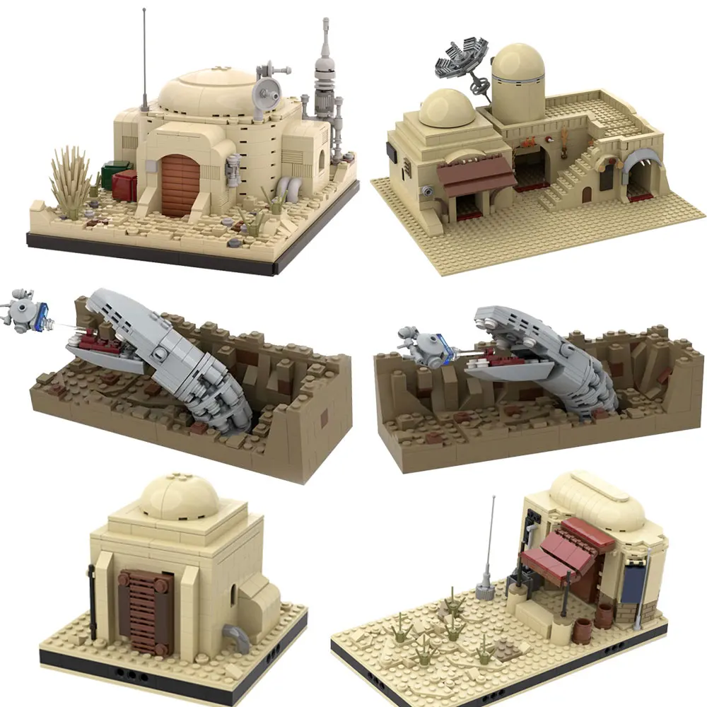 Строительный блок MOC для детей космические войны пустынная электростанция