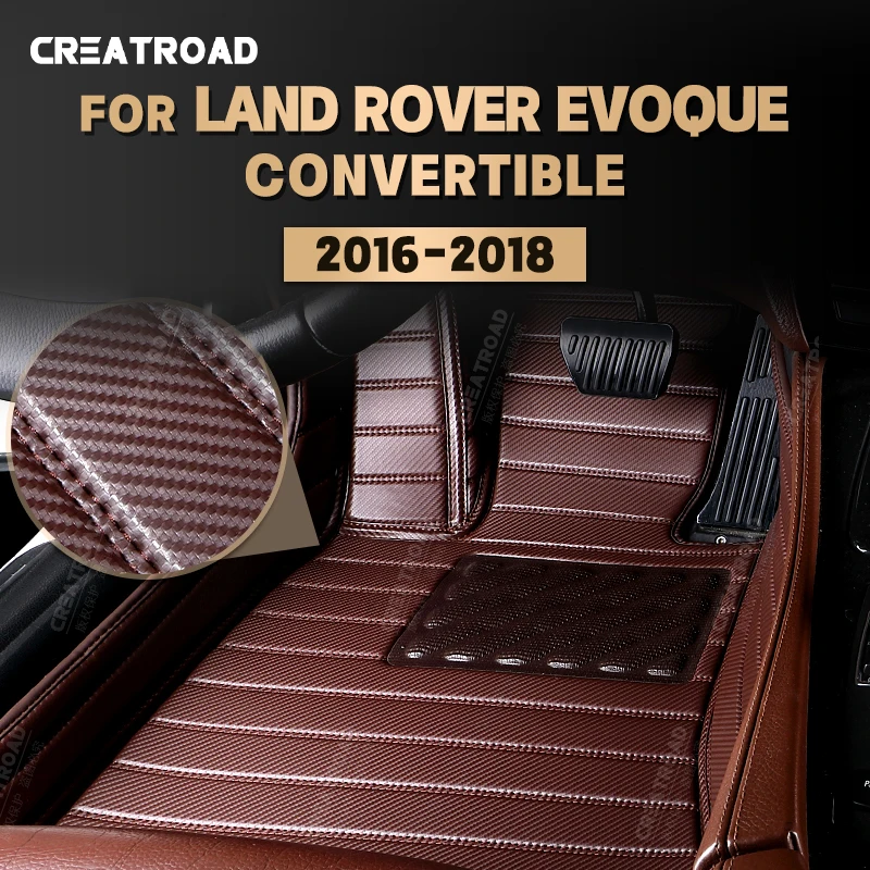 

Коврики напольные из углеродного волокна для Land Rover Evoque Convertible 2016 2017 2018 футов, аксессуары для интерьера автомобиля