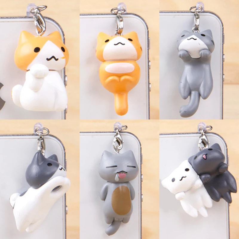 Universal Phone Dust Plug 3.5mm Cartoon Dust Plug Cute Cat Dust Plug Phone Anti Dust Headphone jack Dustproof Plug