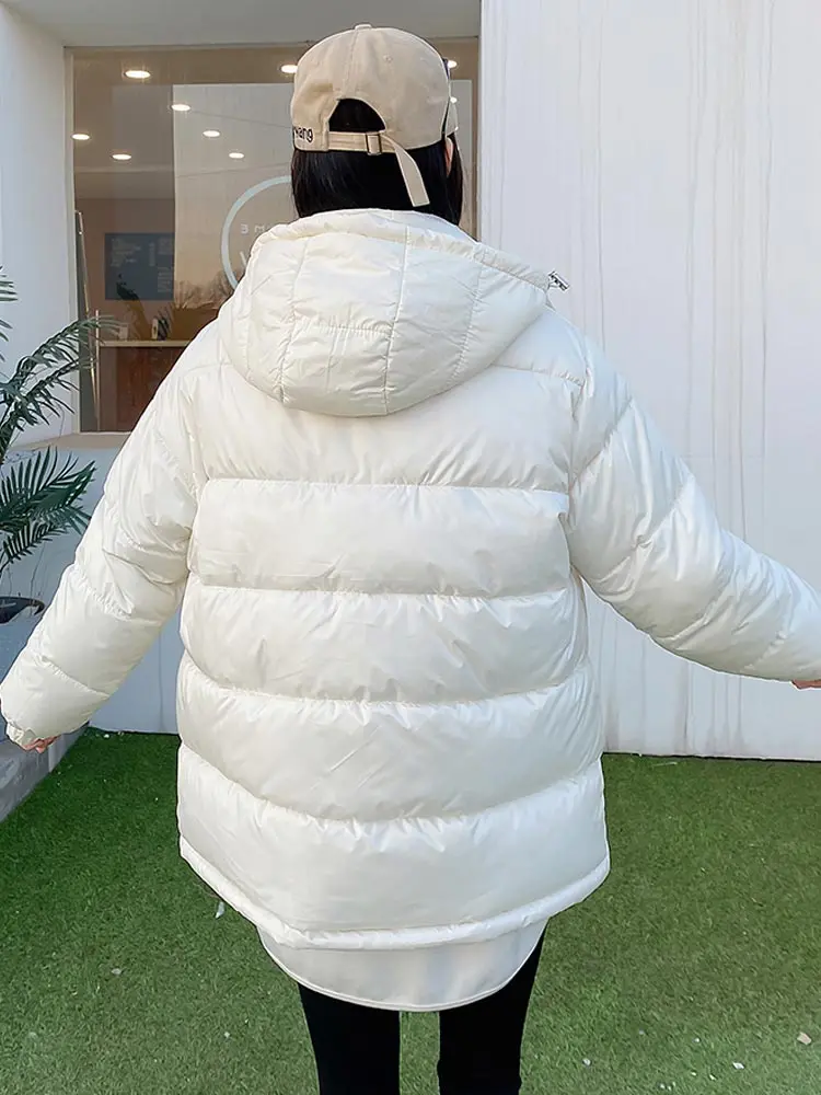 Vielleicht 2023 Cotton Padded Hooded Parkas New Down Winter Jacket Women Thick Warm Parkas Female Puffer Jacket Coat Outerwear