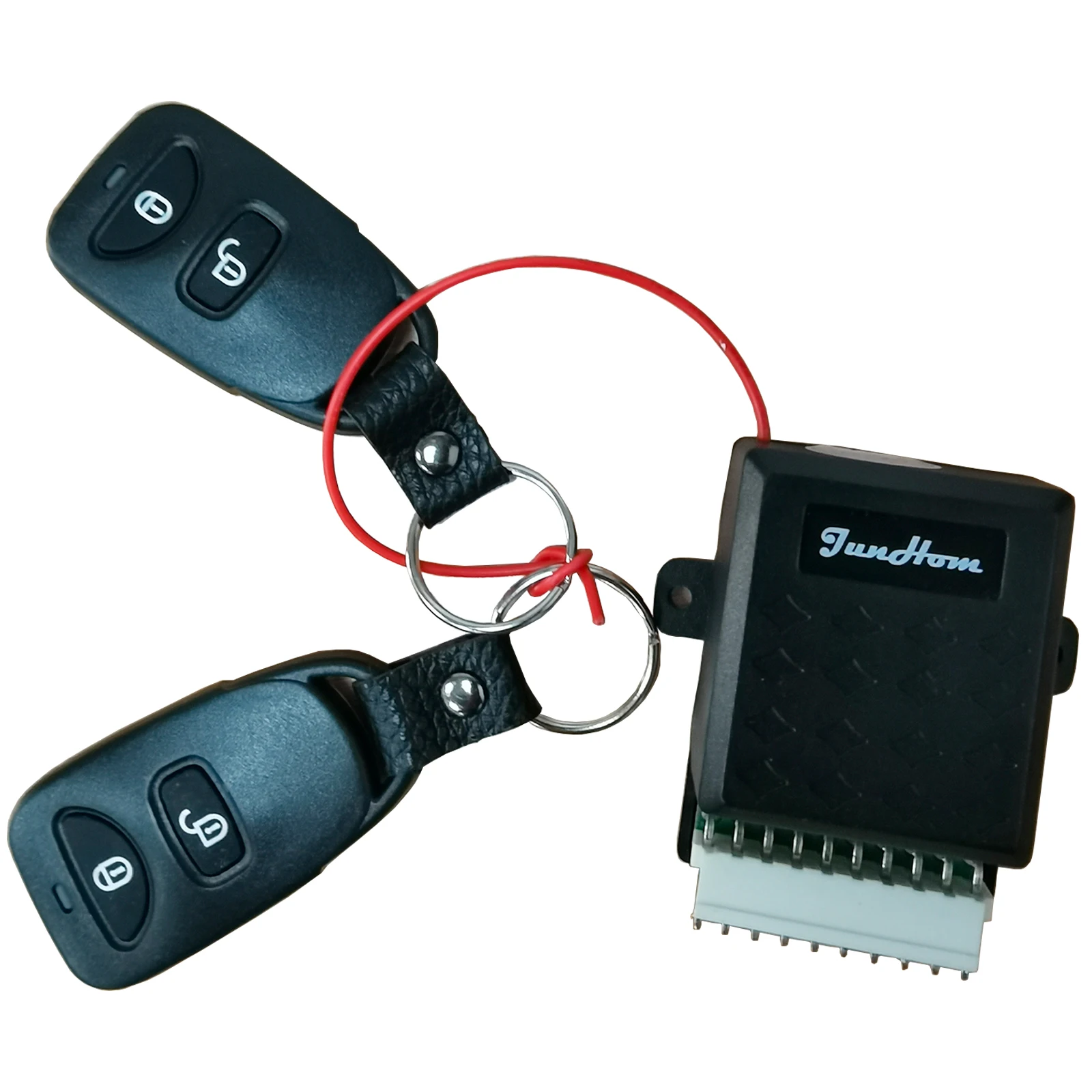 

JUNHOM Car Remote Central Kit Door Lock Vehicle Keyless Entry System with 2 Remote Control