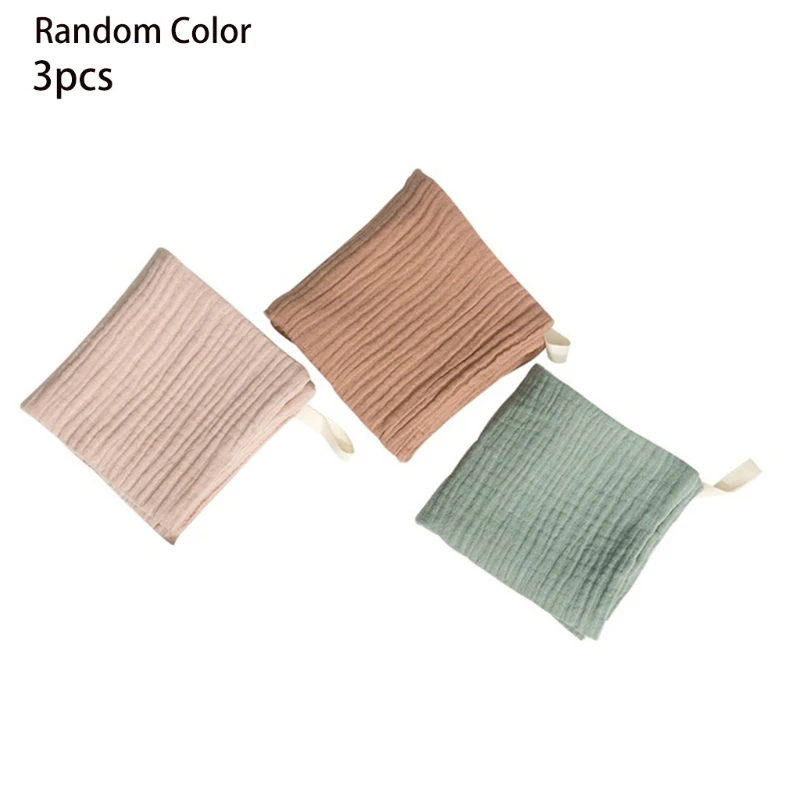 

3 Pcs Baby Face Cloth Bath Towel Handkerchief Cotton Burp Cloth Soft Absorbent Gauze Saliva Towel Bib Kindergarten
