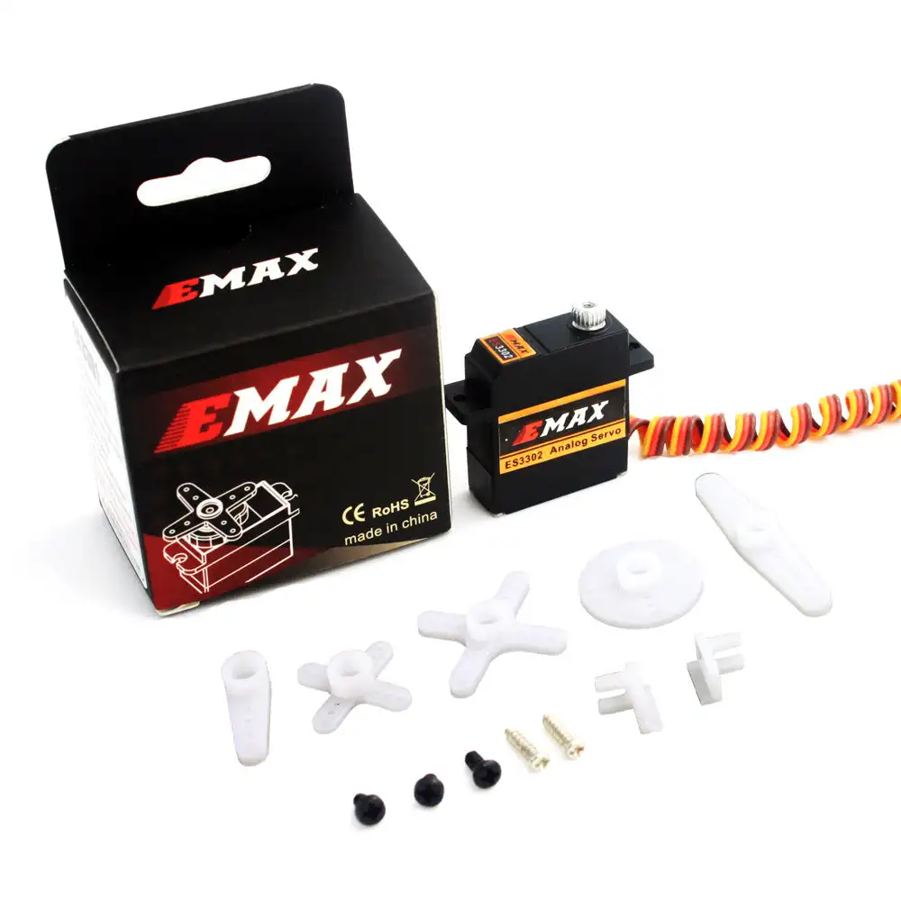 ES3302 12,4g мини металлическая Шестерня Аналоговый сервопривод для RC самолета планера