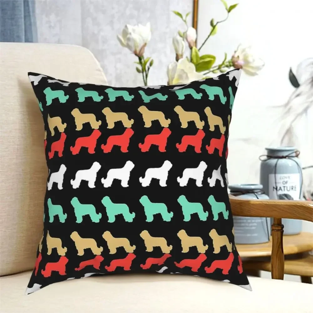 Подарочная наволочка в стиле ретро с изображением собаки Briard Dog Наволочка на
