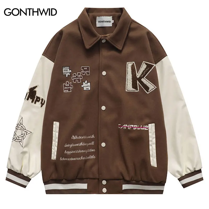 

Куртка-бомбер мужская 2022, с вышитыми буквами, в стиле, уличная