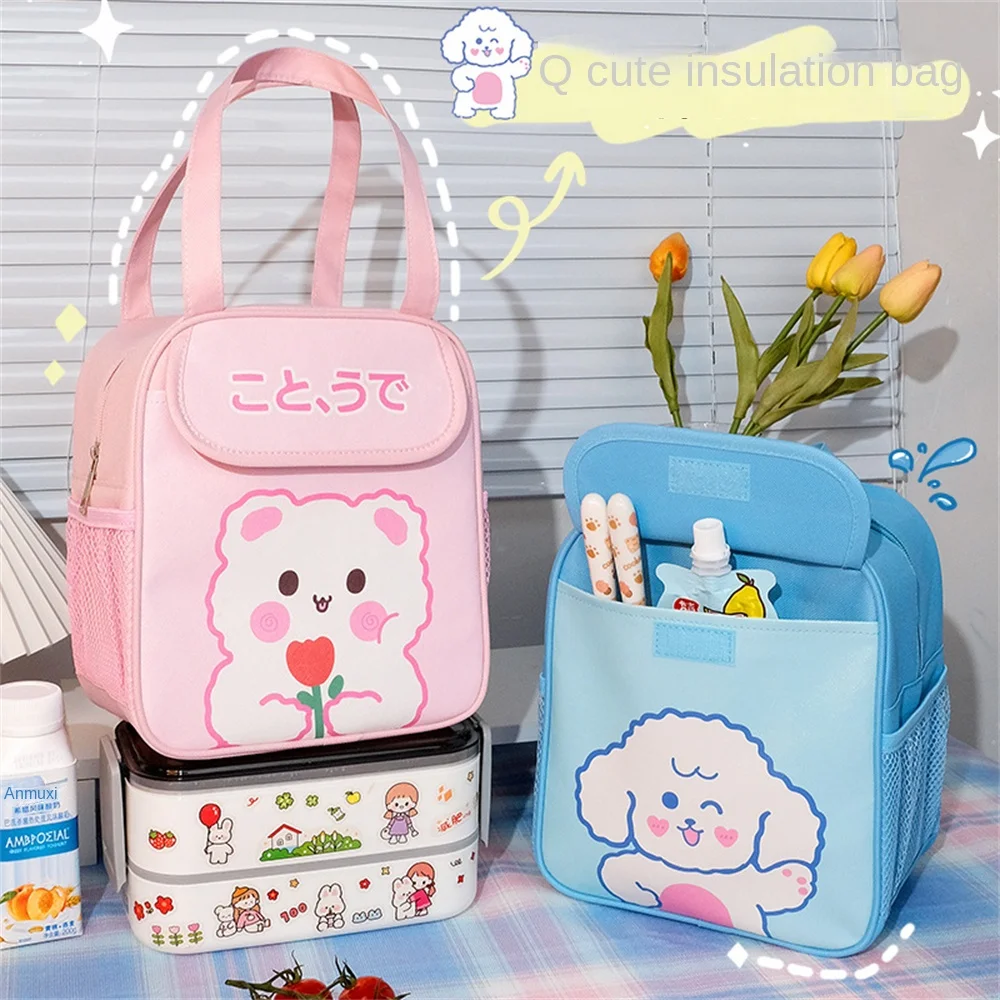 

High Quality Lunch Bag Ins Style With Rice Bag Food Container Multifunctional Portable Thermal Insulation Lunch Bag Cartoon
