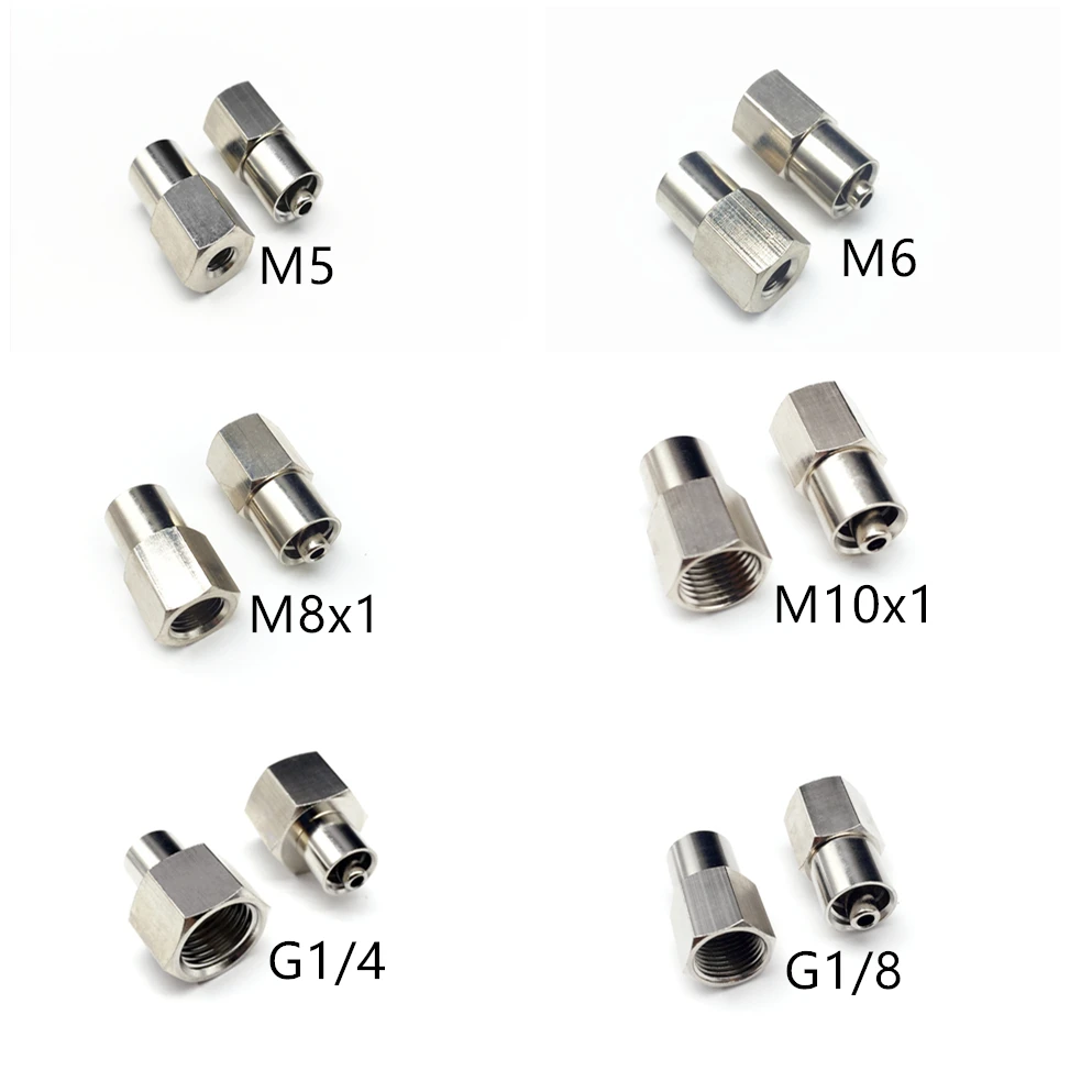 

Фитинг переходник JYZK M5 M6 M8X1 M10X1 G1/8 G1/4