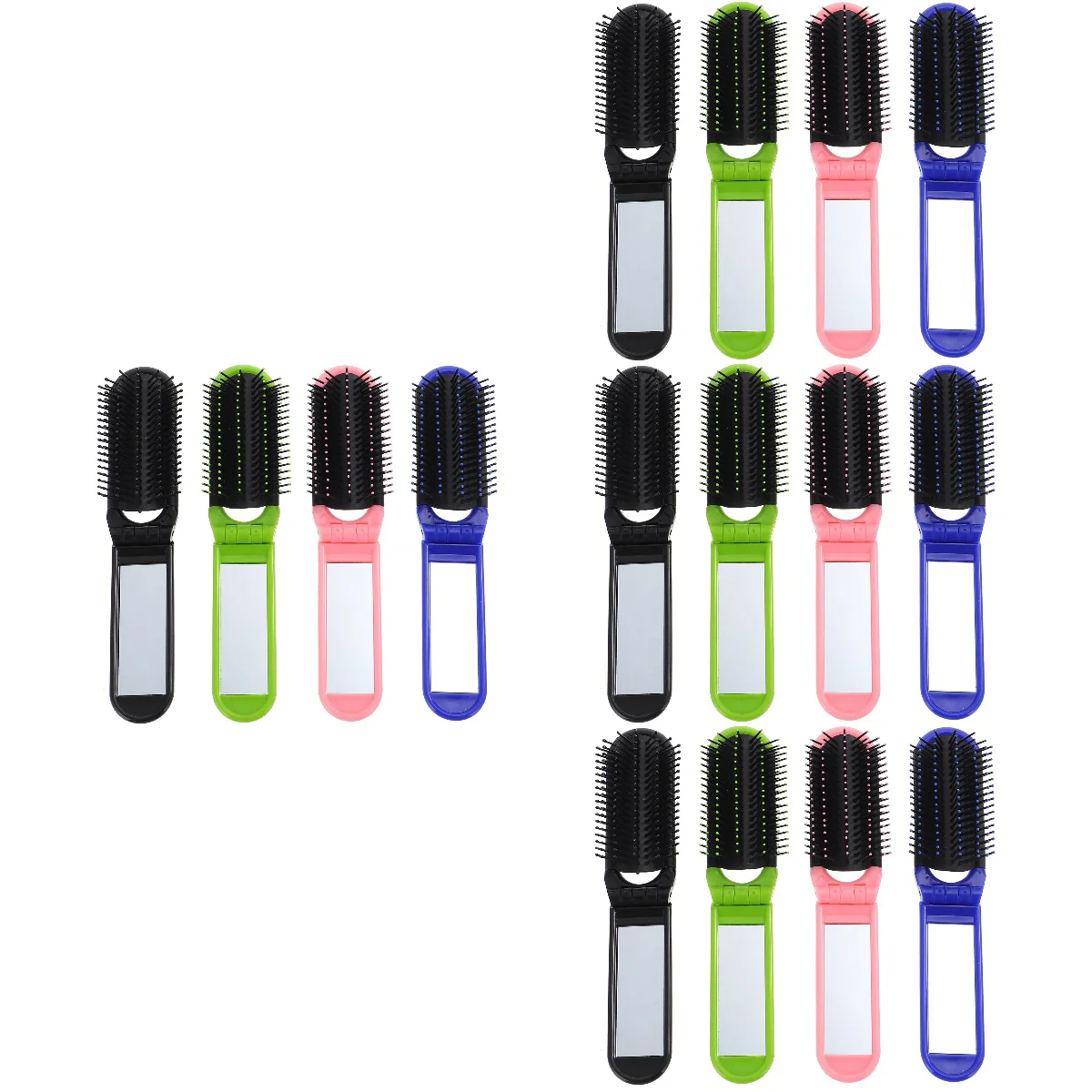 

16 pcs Travel Hair Brush Mini Hair Comb with Mirror Compact Pocket Hair Brush
