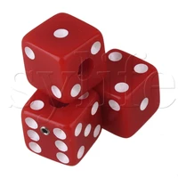 3pcs creative dice guitar volume control knobs plastic with wrench red