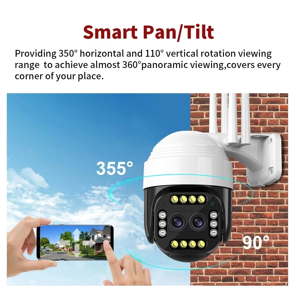 Наружная Wi-Fi IP-камера Yoosee 2 Мп охранная беспроводная купольная мини-камера с