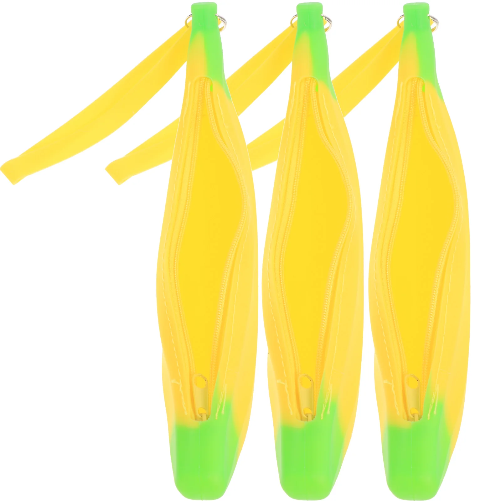 

Bag Silicone Pen Case Stationery Storage Banana Organizer School Studentcontainers Pouch Makeup Travel Box Zipper Kids Fruit