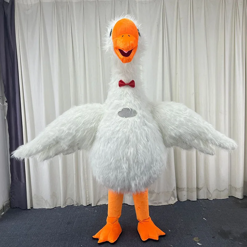 2.6m Giant Inflatable Fur Big Rooster Red Bird Costume Adult Full Walking Mascot Suit Entertainment Blow Up Cosplay Fancy Dress