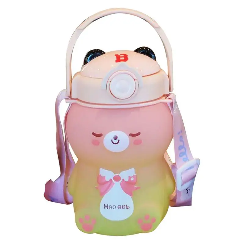 

Детские чашки с соломинкой, детские чашки с соломинкой и крышками, многоразовые Милые Чашки с соломинкой и крышками для девочек и мальчиков