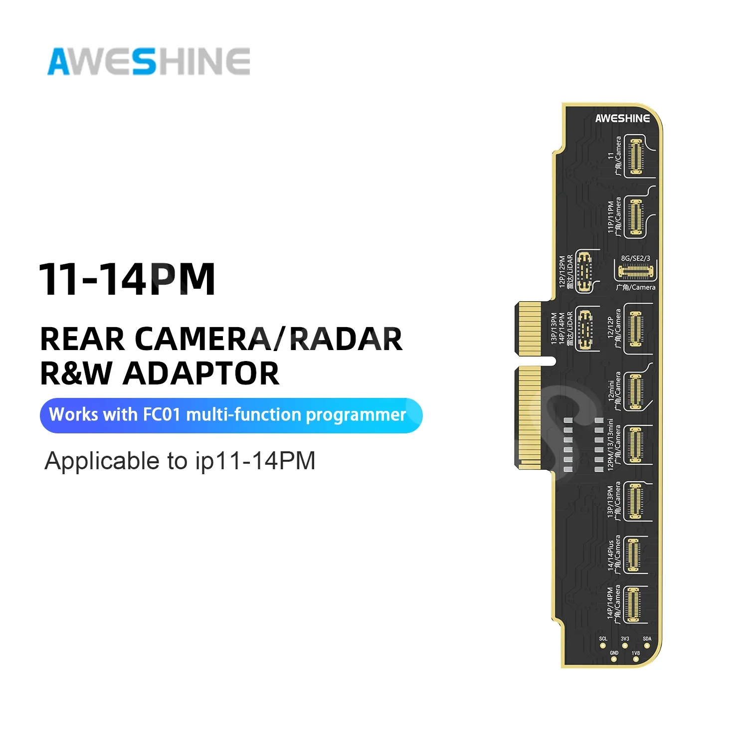 Aweshine AS FC01 Гибкий кабель Tag Face id для IPhone X XR XS MAX 1112 PRO Mini Battery Dot Matrix Repair Чтение и запись