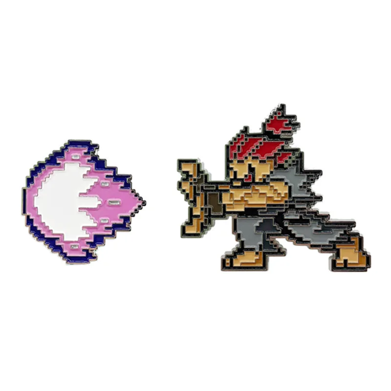 Street Fighter Enamelled Brooch Games 90s Pins Cool Brooch Clothing Backpack Lapel Badge Fashion Jewelry Accessories Gifts