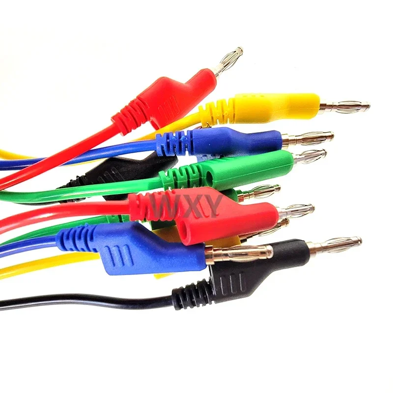 Cleqee P1036 5 шт. 4 мм медный штекер типа банан тестовые провода для мультиметра - 100 см