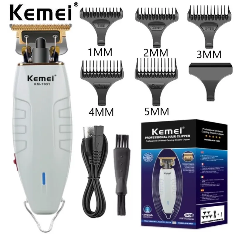 

Мощный электрический триммер для волос kemei 1931, уход за бородой для мужчин, перезаряжаемая машинка для стрижки волос, машинка для стрижки вол...