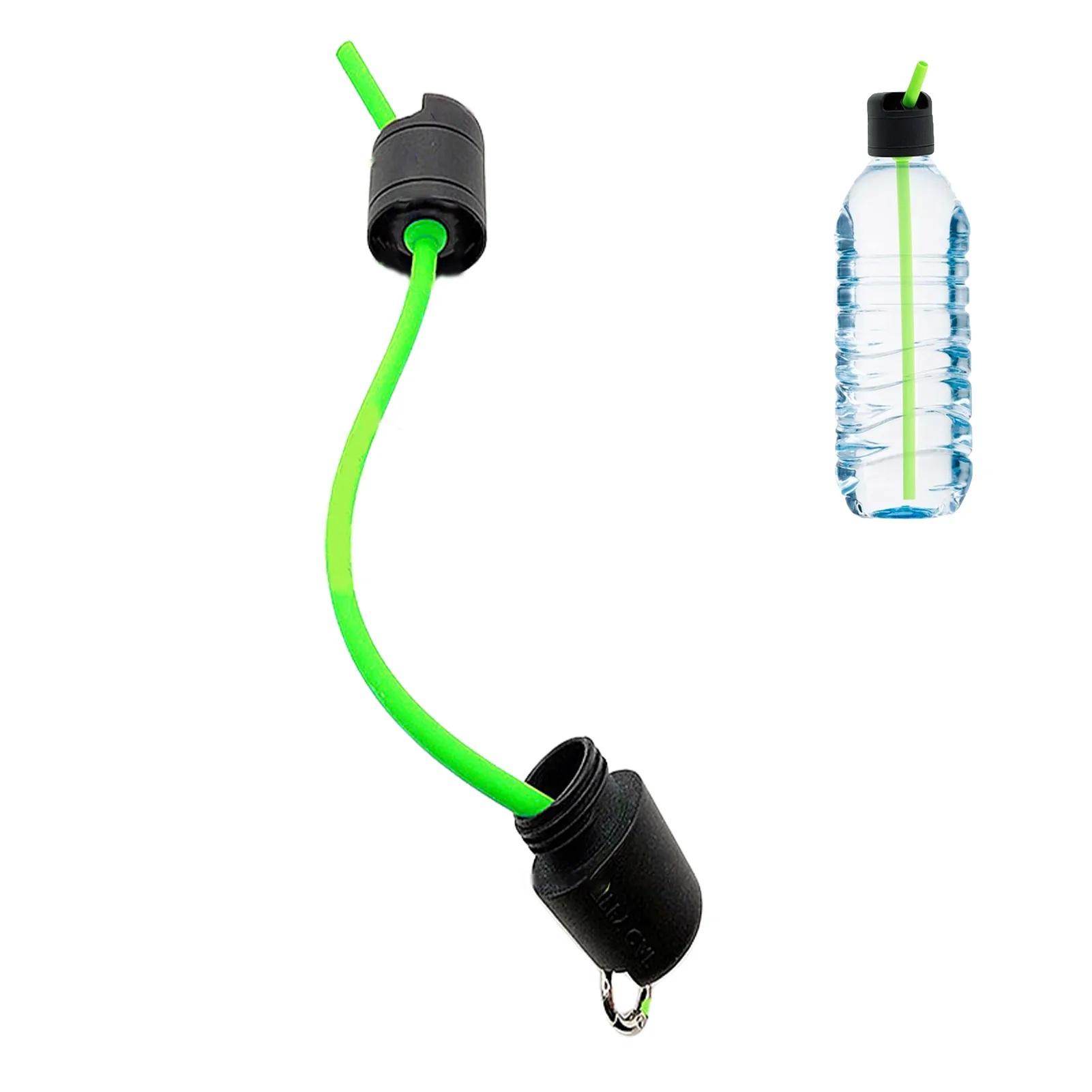

Portable Silicone Straws Portable Spill-proof Silicone Straws Reusable Soft Mini Keychain Design Straight Suction Straw