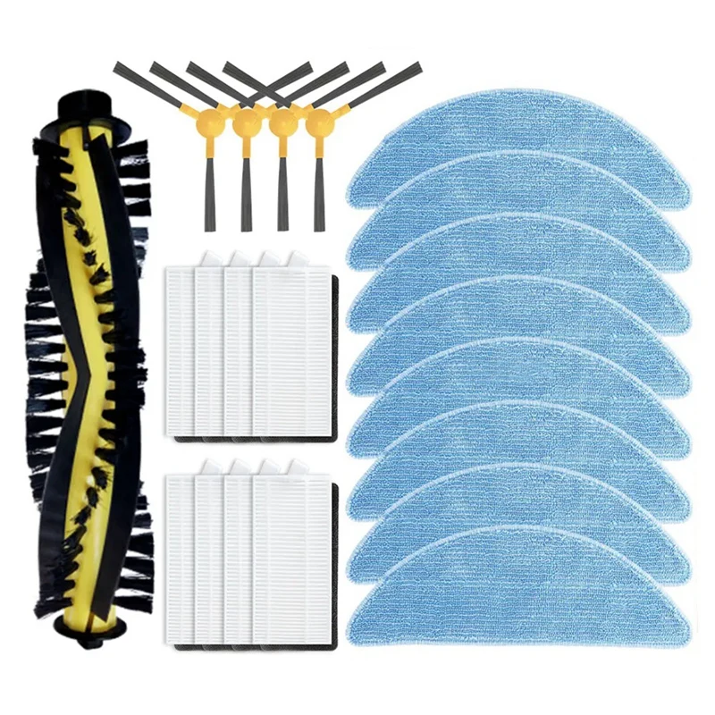 Для Tesvor S7 Pro роликовая боковая щетка Hepa фильтр Швабра тряпка робот