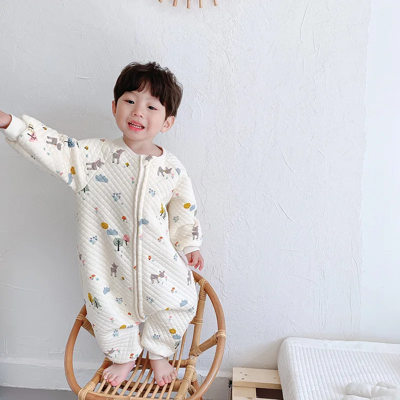 

Baby Rompers Girl Boy Clothes Sleeping Bag Cotton Silk Children Winter Newborns Clothing Babies New Born Bodysuits Infants