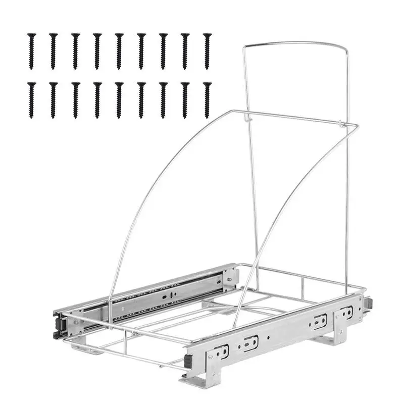 

7.6 Gallon Pull Out Trash Can Slides Garbage Recycling Bins Holder Under Cabinet Pullout Shelf For Garbage Bin Under Counter