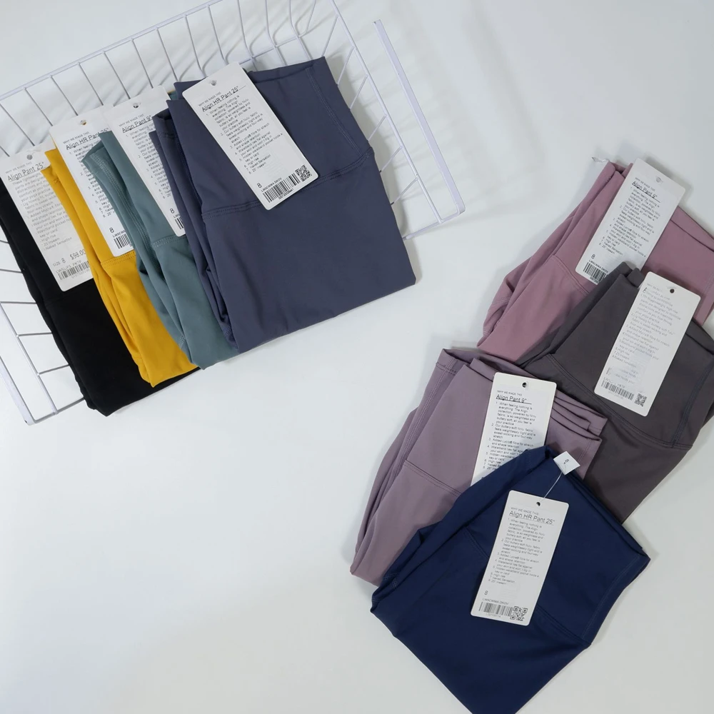 Lulu Women High Waist Naked Feel Gym Shorts With Pockets Quick Dry Breathable Push Up Running Fitness Workout Yoga Short Pants