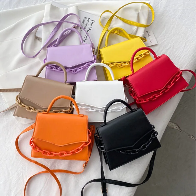 

Female Bag New Thick Chain Small Female Bag 2022 New Fashion Crossbody Candy Shoulder Messenger Bag Luxury Designer Handbag