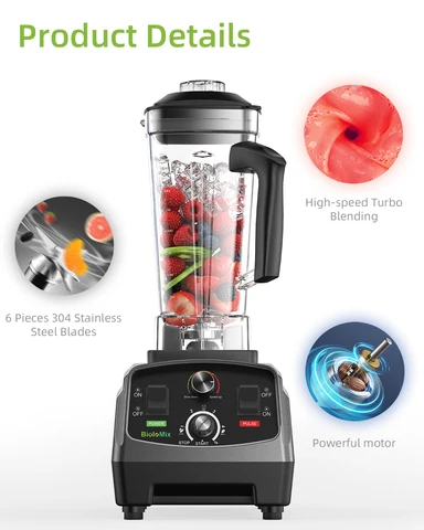 BioloMix 3HP 2200W мощный блендер для смузи и супов — фото модели
