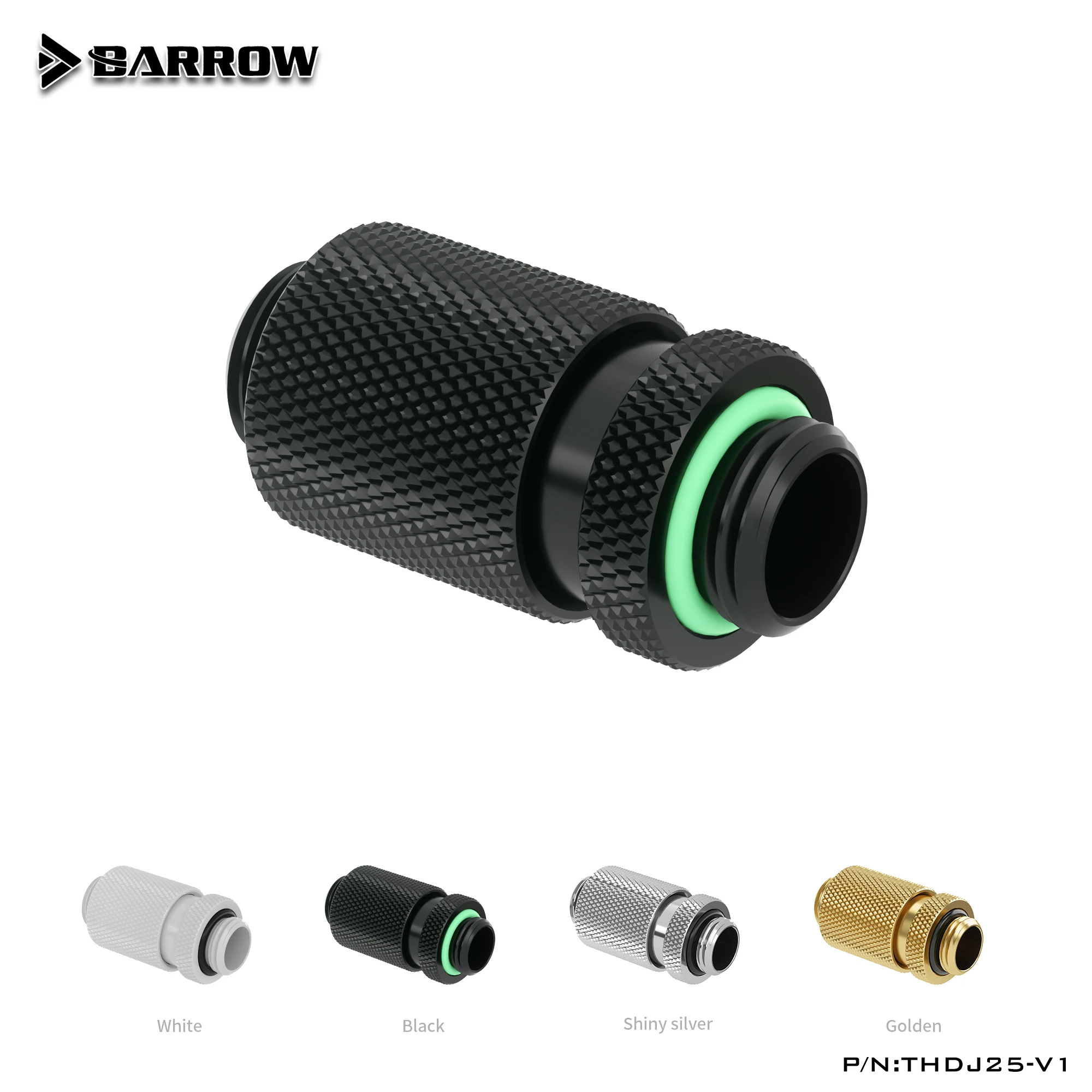 

Barrow THDJ25-V1 White Black Silver G1/4" Male To Male Rotary Connectors / Extender (25.5-34.5mm) PC Water Cooling System