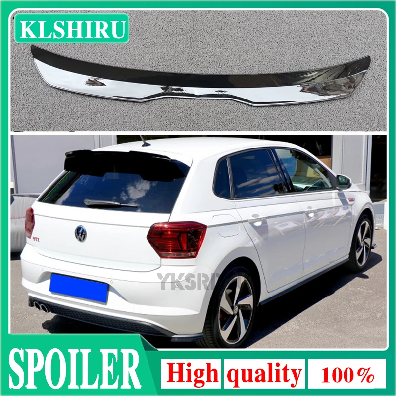 

Спойлер удлинитель для Volkswagen Polo AW MK6 спойлер губа из АБС-пластика глянцевый черный для VW Polo AW GTI R-Line 2018 - UP крыло на крышу