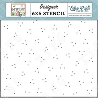 2022 new aarrival dots 6 inches square stencil diy wax paper greeting card scrapbooking album diary coloring kids drawing molds