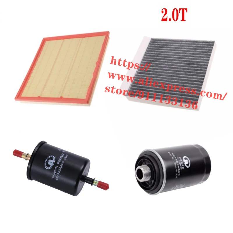 

4pcs/set Filter Set for Haval H9 Petrol 2.0T Air Filter&Oil Filter&Cabin Filter& Fuel Filter