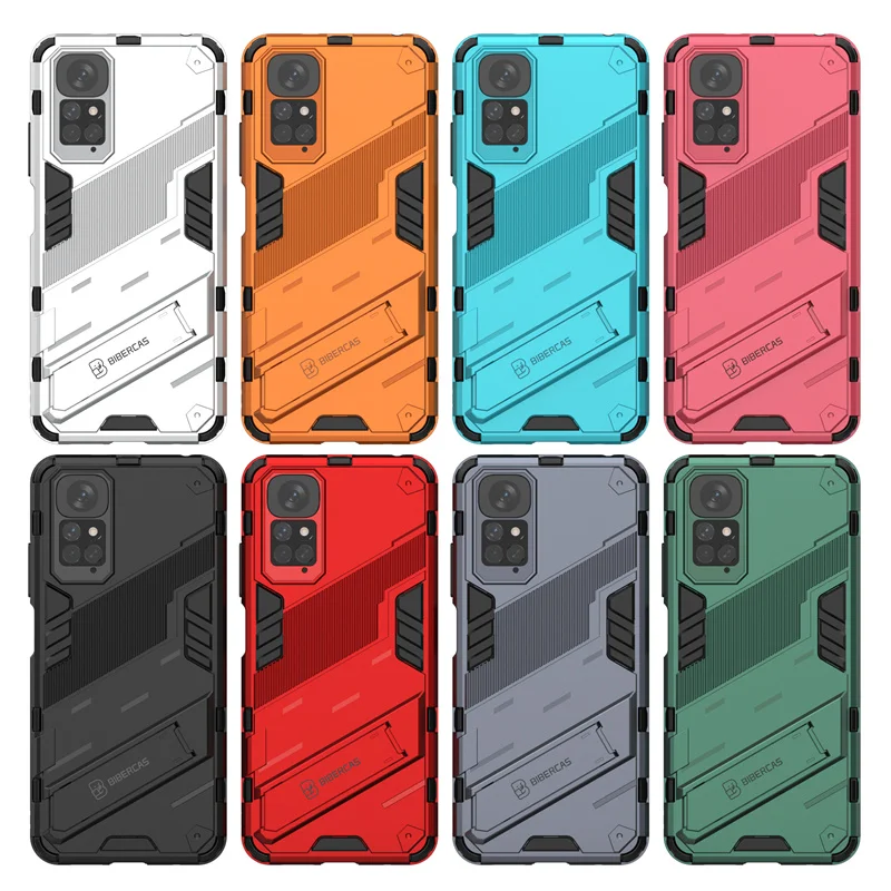 For Case Xiaomi Redmi Note 11 Cover For Redmi Note 11 Capas Bumper Kickstand Shockproof Holder Cover For Redmi Note 11 Fundas