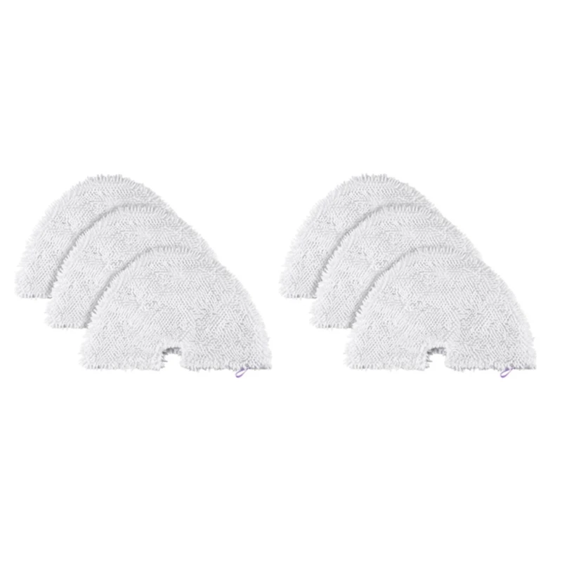 

6Pcs Steam Mop Pads, Washable Microfiber Cleaning Steamer Replacement Pads For Shark Steam Pocket Mop S3500 Series