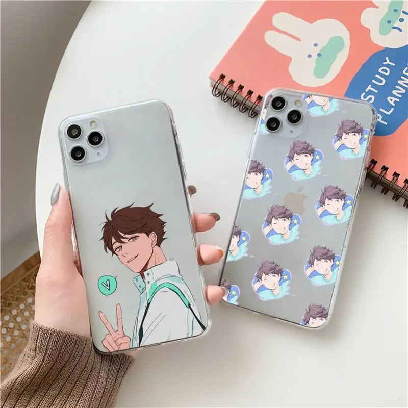 

tsukishima kei Haikyuu anime series Phone Case Transparent for iPhone case 11 12 mini pro XS MAX 8 7 6 6S Plus X 5S SE 2020 XR