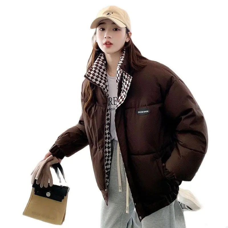 Женское зимнее пальто новинка свободное хлопковое в Корейском стиле женские