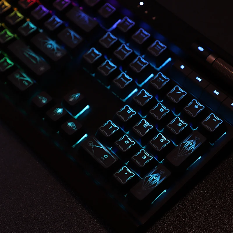 Колпачки на клавиши для Logitech G610 Razer BlackWidow huntman Cherry Corsair K70 K95 с подсветкой 1 комплект