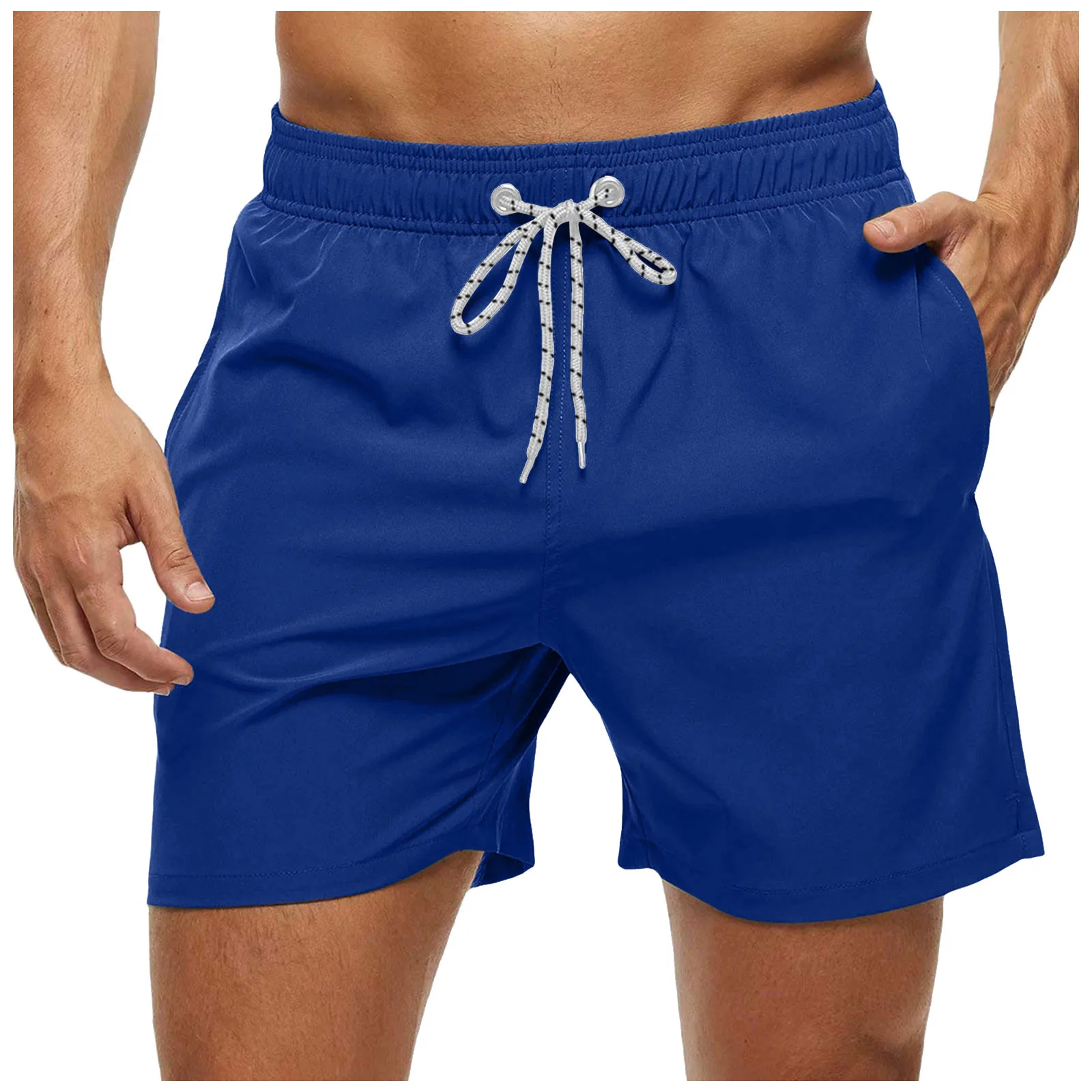 

Men's Summer Solid Colors Quick-Drying Drawstring Vacation Sexy Sports Board Beach Shorts With Mesh Swimming Trunks Swimwear#g3
