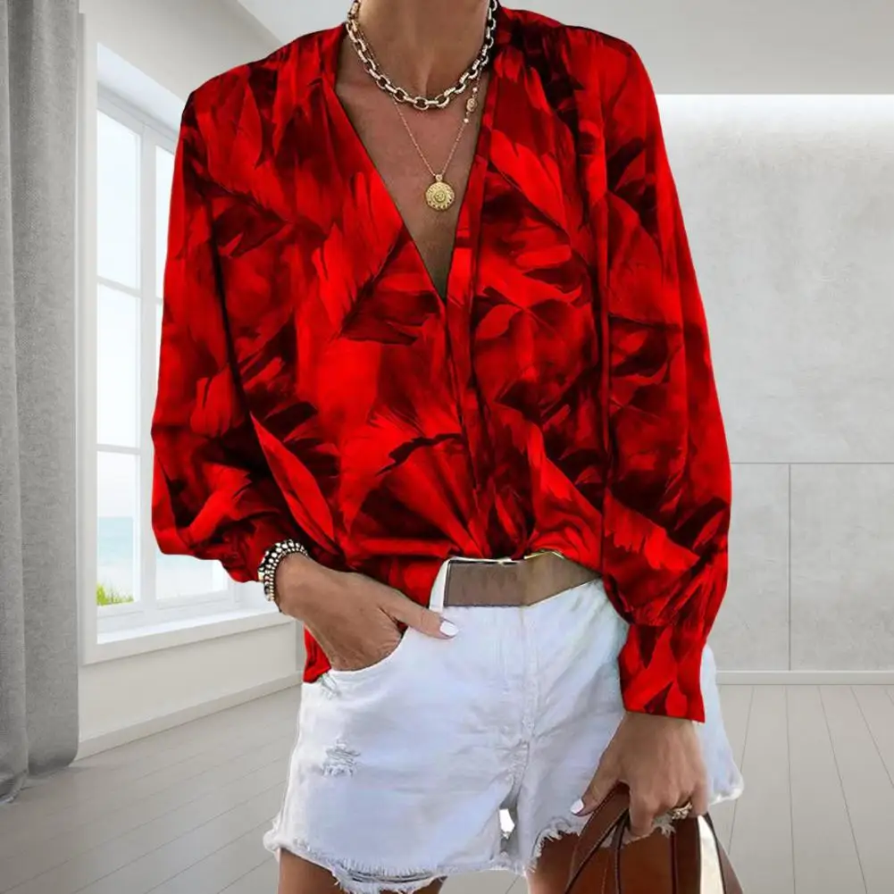 

Lightweight Stylish Spring Women Vintage Elegant Print Shirt Tops Soft Casual Shirt Bohemia Streetwear
