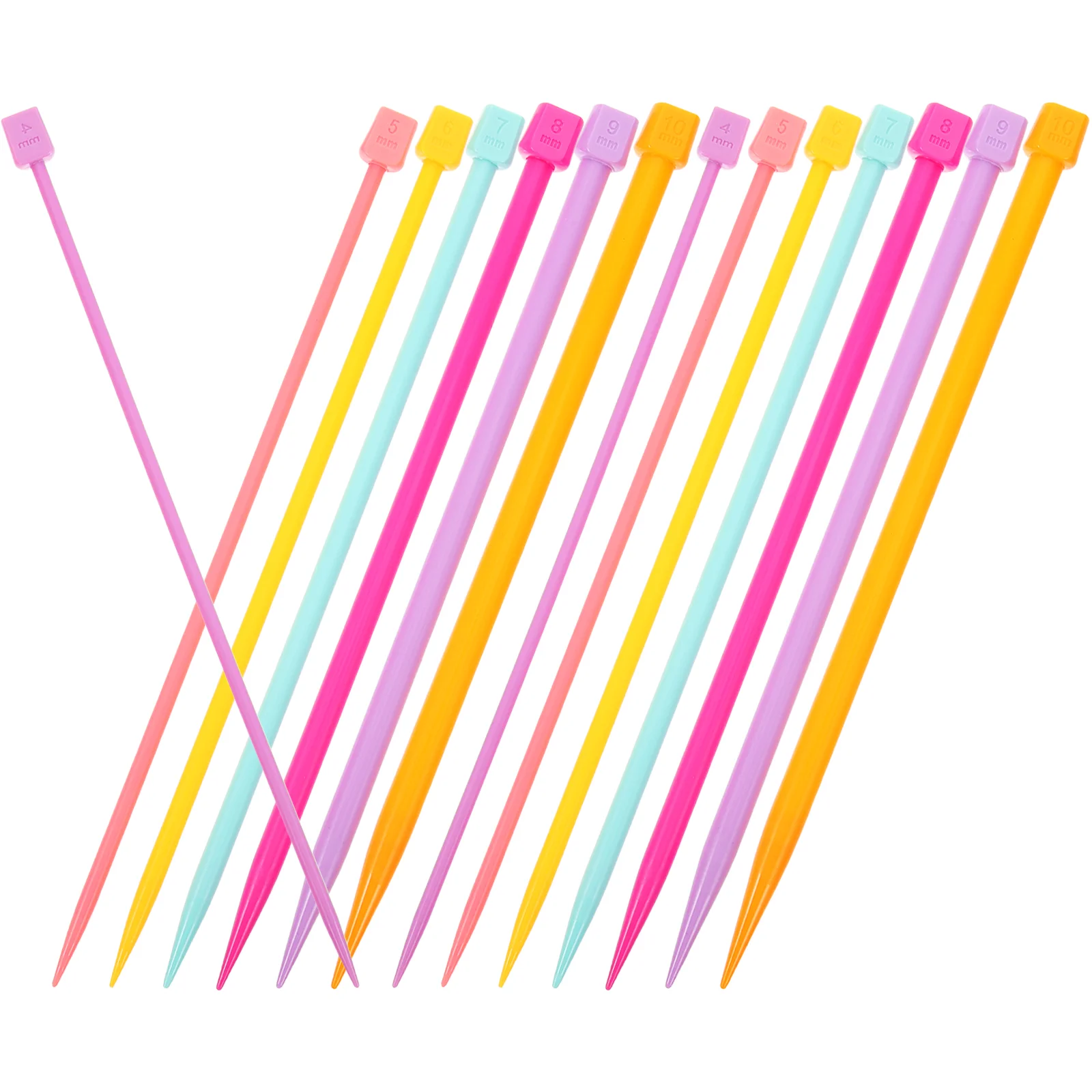 

14Pcs Straight Knitting Sticks Plastic Knitting Needles Plastic Knitting Needles Knitting Tools for DIY