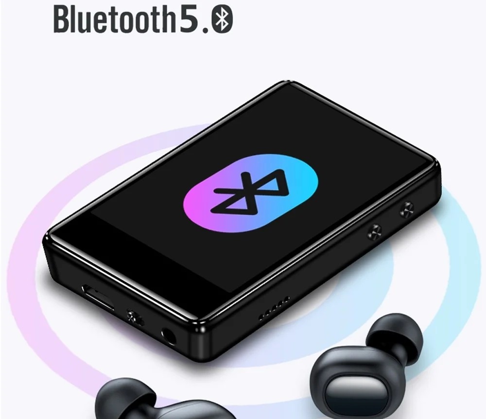 

Оригинальный металлический MP3-плеер с поддержкой Bluetooth 5,0, Hi-Fi музыкальный плеер, колонка с функцией записи электронной книги/FM-радио/видео