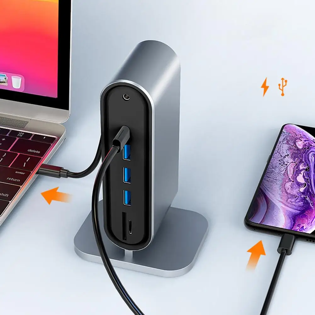 

Док-станция типа C для ноутбука, вертикальная док-станция с несколькими портами и быстрой теплоотдачей