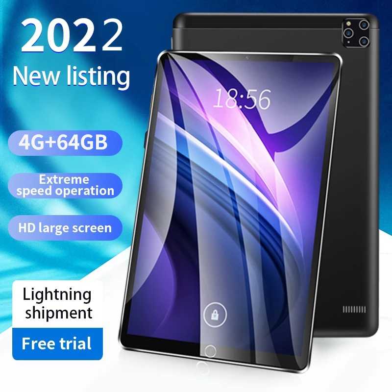 2023 Global Version Android 9.0 Tablet PC 4GB+64GB 10.1 Inch Tablet Android 9.0 Tablets Cheap Tablet Dual Sim Kids Tablets