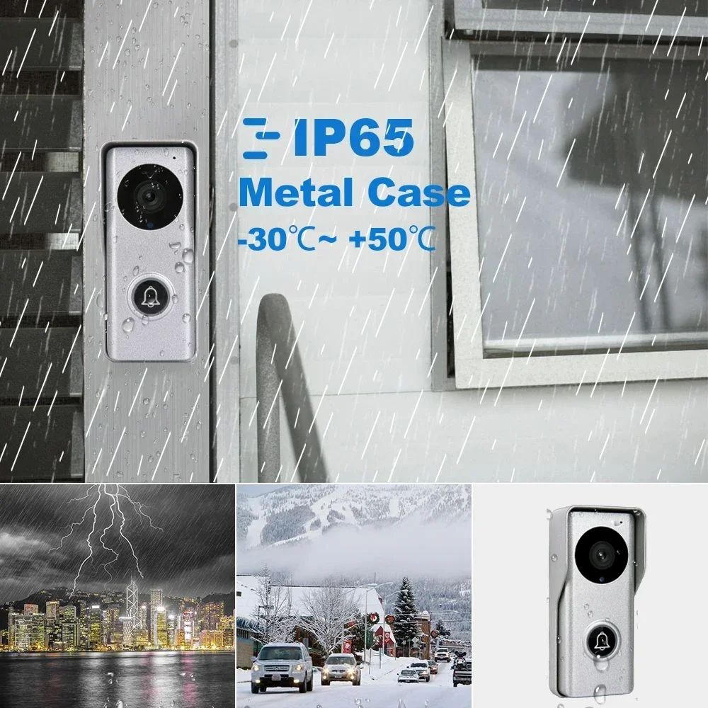Комплекты IP-видеодомофона Tuya 1080P 7-дюймовый Poe видео Wi-Fi камера дверного звонка