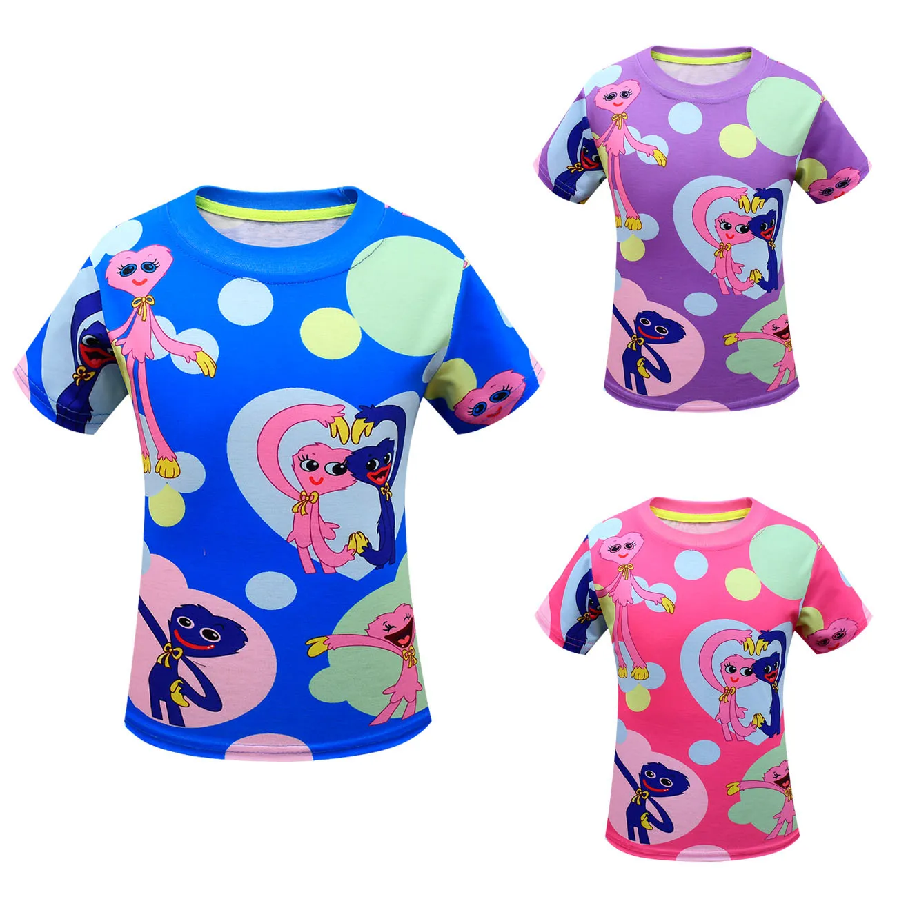 

Huggy Wuggy Cute Poppy Playtime Tshirt Kids Summer Clothes Girls Short Sleeve 3d T-shirt Baby Boys Casual Tops Children Clothing